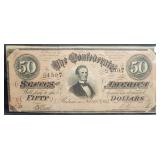 $50 - 1864 CONFEDERATE STATES OF AMERICA NOTE $50 - 1864 CONFEDERATE STATES OF AMERICA NOTE