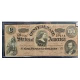 $100 - 1864 CONFEDERATE STATES OF AMERICA NOTE $100 - 1864 CONFEDERATE STATES OF AMERICA NOTE