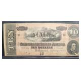 $10 - 1864 CONFEDERATE STATES OF AMERICA NOTE $10 - 1864 CONFEDERATE STATES OF AMERICA NOTE