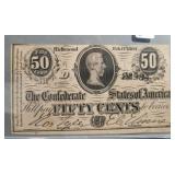 50 CENTS - 1864 CONFEDERATE STATES OF AMERICA - 50 CENTS - 1864 CONFEDERATE STATES OF AMERICA -