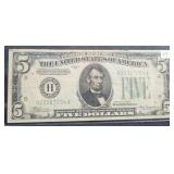 1934 GREEN SEAL $5 FEDERAL RESERVE NOTE 1934 GREEN SEAL $5 FEDERAL RESERVE NOTE