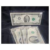 (4) 1976 BICENTENNIAL $2 NOTES (4) 1976 BICENTENNIAL $2 NOTES