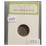 1882 INDIAN HEAD CENT - INB SLABBED 1882 INDIAN HEAD CENT - INB SLABBED