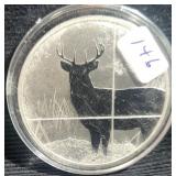 GUN & ROD - 1 OZ SILVER ROUND - DEER GUN & ROD - 1 OZ SILVER ROUND - DEER