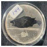GUN & ROD - 1 OZ SILVER ROUND - FISH GUN & ROD - 1 OZ SILVER ROUND - FISH