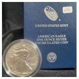 2015 SILVER EAGLE - UNC - W/BOX AND COA 2015 SILVER EAGLE - UNC - W/BOX AND COA