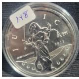 2022 GIBRALTER JUSTICE - 1 OZ SILVER ROUND - HIGH 2022 GIBRALTER JUSTICE - 1 OZ SILVER ROUND - HIGH
