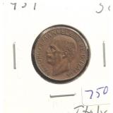 1934 ITALY 5 CENTIMES 1934 ITALY 5 CENTIMES