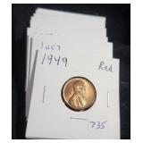 (10) LINCOLN WHEAT CENTS: 1949, 1952, 1952-D, (10) LINCOLN WHEAT CENTS: 1949, 1952, 1952-D,