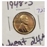 1948-S LINCOLN WHEAT CENT - GOLD PLATED 1948-S LINCOLN WHEAT CENT - GOLD PLATED