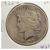 1922-S PEACE SILVER DOLLAR 1922-S PEACE SILVER DOLLAR