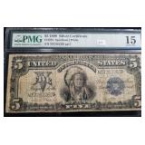 $5 - 1899 SILVER CERTIFICATE - PMG: 15 CHOICE $5 - 1899 SILVER CERTIFICATE - PMG: 15 CHOICE