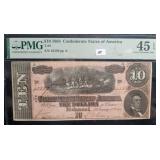 $10 - 1864 CONFEDERATE STATES OF AMERICA - $10 - 1864 CONFEDERATE STATES OF AMERICA -