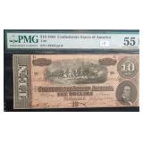 $10 - 1864 CONFEDERATE STATES OF AMERICA - $10 - 1864 CONFEDERATE STATES OF AMERICA -