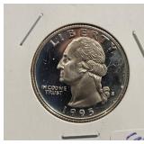 1995-S SILVER PROOF WASHINGTON QUARTER 1995-S SILVER PROOF WASHINGTON QUARTER