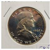 1962 PROOF FRANKLIN HALF DOLLAR 1962 PROOF FRANKLIN HALF DOLLAR