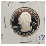 2015-S SILVER PROOF WASHINGTON QUARTER - BLUE 2015-S SILVER PROOF WASHINGTON QUARTER - BLUE
