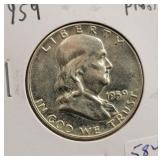 1959 PROOF FRANKLIN HALF DOLLAR 1959 PROOF FRANKLIN HALF DOLLAR