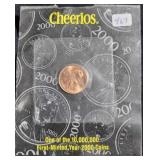 2000 CHEERIOS LIMITED EDITION MILLENNIUM PENNY 2000 CHEERIOS LIMITED EDITION MILLENNIUM PENNY