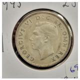 1945 BRITISH SILVER 2 SHILLINGS 1945 BRITISH SILVER 2 SHILLINGS