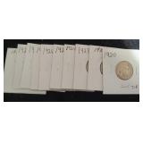 (10) BUFFALO NICKELS: 1920, 1921, 1923-1927, (10) BUFFALO NICKELS: 1920, 1921, 1923-1927,