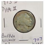 1913-D TYPE II BUFFALO NICKEL 1913-D TYPE II BUFFALO NICKEL