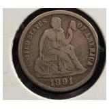 1891-S SEATED LIBERTY DIME 1891-S SEATED LIBERTY DIME