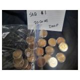 (20) 2000-P SACAGAWEA DOLLARS (20) 2000-P SACAGAWEA DOLLARS