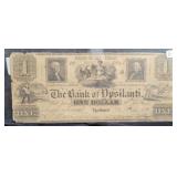 1832 - $1 BANK OF YPSILANTI, MICHIGAN NOTE 1832 - $1 BANK OF YPSILANTI, MICHIGAN NOTE