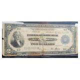1914- $2 LARGE SIZE "BATTLESHIP" NATIONAL CURREN 1914- $2 LARGE SIZE "BATTLESHIP" NATIONAL CURREN