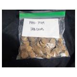 (148) 1940-1949 LINCOLN WHEAT CENTS (148) 1940-1949 LINCOLN WHEAT CENTS