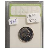1968-S JEFFERSON NICKEL - INB GRADED: PR70 1968-S JEFFERSON NICKEL - INB GRADED: PR70