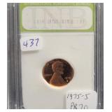1975-S LINCOLN CENT - INB GRADED: PR70 1975-S LINCOLN CENT - INB GRADED: PR70