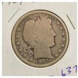 1907-O BARBER HALF DOLLAR 1907-O BARBER HALF DOLLAR