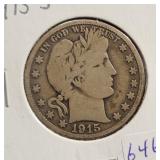 1915-S BARBER HALF DOLLAR 1915-S BARBER HALF DOLLAR