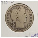 1915-D BARBER HALF DOLLAR 1915-D BARBER HALF DOLLAR