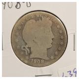 1908-D BARBER HALF DOLLAR 1908-D BARBER HALF DOLLAR