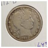1912-D BARBER HALF DOLLAR 1912-D BARBER HALF DOLLAR
