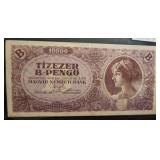 1946 HUNGARY 10,000 PENGO NOTE 1946 HUNGARY 10,000 PENGO NOTE