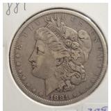 1881 MORGAN SILVER DOLLAR 1881 MORGAN SILVER DOLLAR