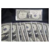(10) 1957-B $1 SILVER CERTIFICATES - SEQUINTIAL (10) 1957-B $1 SILVER CERTIFICATES - SEQUINTIAL