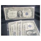 (4) 1935-D $1 SILVER CERTIFICATES - SEQUINTIAL (4) 1935-D $1 SILVER CERTIFICATES - SEQUINTIAL