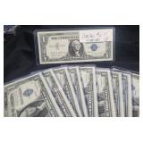 (10) 1957-B $1 SILVER CERTIFICATES - SEQUINTIAL (10) 1957-B $1 SILVER CERTIFICATES - SEQUINTIAL