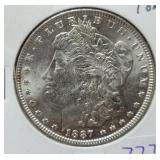 1887 MORGAN SILVER DOLLAR 1887 MORGAN SILVER DOLLAR