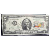 1976 BICENTENNIAL GREEN SEAL $2 NOTE - CHISHOLM, 1976 BICENTENNIAL GREEN SEAL $2 NOTE - CHISHOLM,