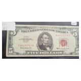 1963 RED SEAL $5 NOTE - NICE CONDITION! 1963 RED SEAL $5 NOTE - NICE CONDITION!
