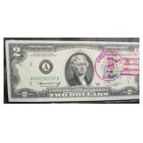 1976 BICENTENNIAL GREEN SEAL $2 NOTE - BIDDEFORD, 1976 BICENTENNIAL GREEN SEAL $2 NOTE - BIDDEFORD,