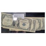 (5) 1957 $1 SILVER CERTIFICATES - STAR REPLACEMENT (5) 1957 $1 SILVER CERTIFICATES - STAR REPLACEMENT