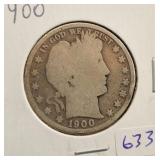 1900 BARBER HALF DOLLAR 1900 BARBER HALF DOLLAR