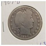 1907-D BARBER HALF DOLLAR 1907-D BARBER HALF DOLLAR